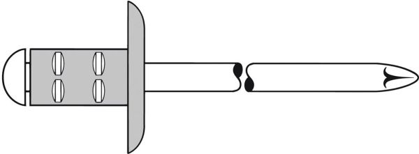 GESIPA PolyGrip® Nietschaft d x l 4,8 x 17 mm K16 Blindniet