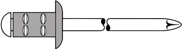GESIPA PolyGrip® Nietschaft d x l 3,2 x 11 mm Blindniet