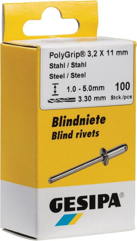 GESIPA PolyGrip® Nietschaft d x l 3,2 x 11 mm Blindniet