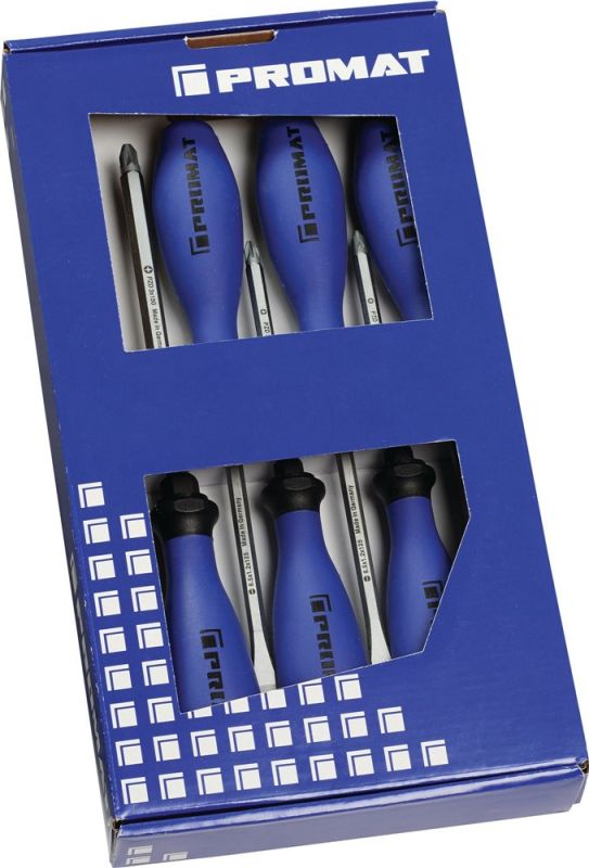 PROMAT  6-teilig Schlitz / PH Schraubendrehersatz