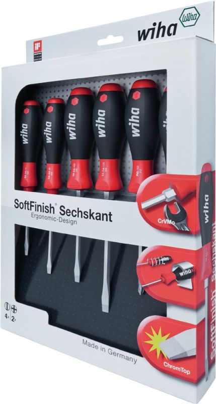 WIHA 308 ZK 6 6-teilig Schlitz / PZD Schraubendrehersatz