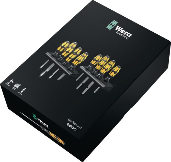 WERA Big Pack 900 13-teilig Schlitz / PH / PZD / TX Schraubendrehersatz