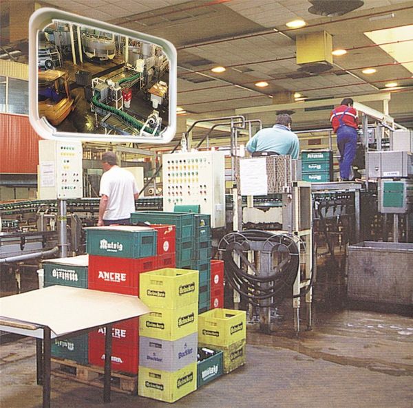 SPL  H400xB600mm Kunststoff, weiß Mehrzweckspiegel