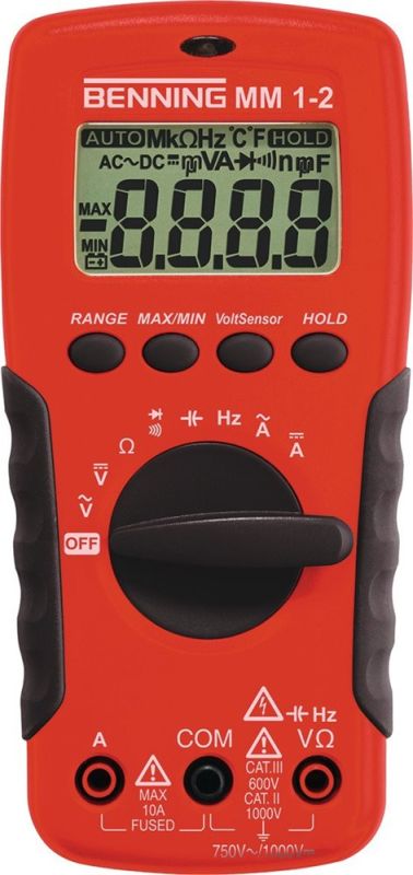 BENNING MM 1-2 0,1 mV-750 V AC/0,1 mV-1000 V DC Multimeter