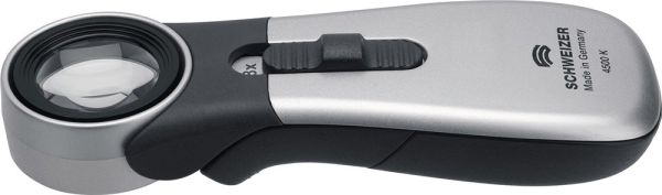 SCHWEIZER Tech-Line CLASSIC Vergrößerung 8x Handleuchtlupe