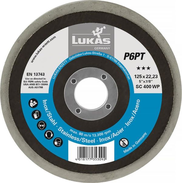 LUKAS P6PT Ø 125 mm Bohrungs-Ø 22,23 mm Polierteller