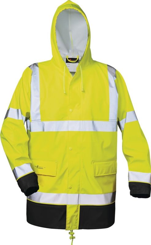 Manfred Größe XL Warnschutz PU Regenjacke