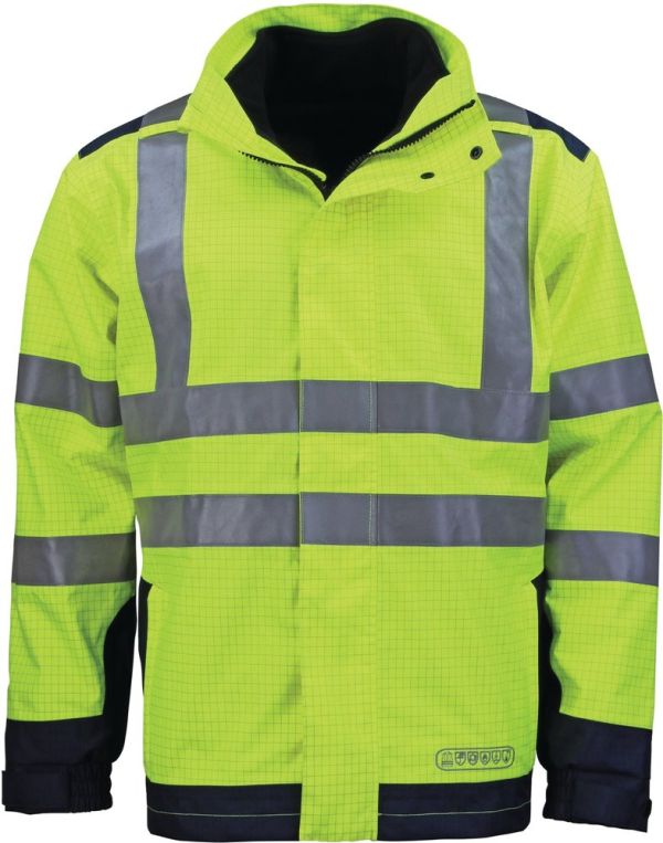 Größe XXL Wetter-. Flamm- und Warnschutzjacke