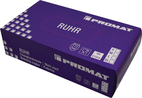 PROMAT Ruhr Größe L blau Einweghandschuhe