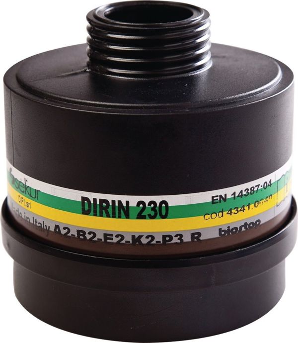 EKASTU DIRIN 230 EN 14387, DIN EN 148-1 A2 B2 E2 K2-P3R D Mehrbereichskombifilter