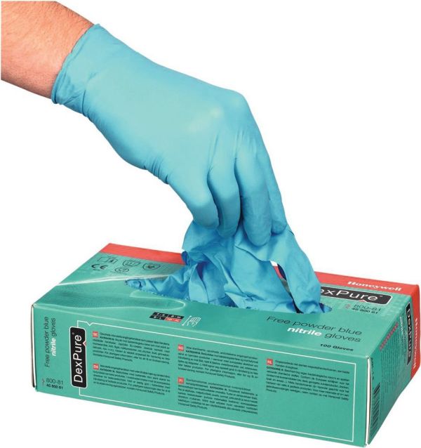 ANSELL Dexpure 800-81 Größe M blau Einweghandschuhe