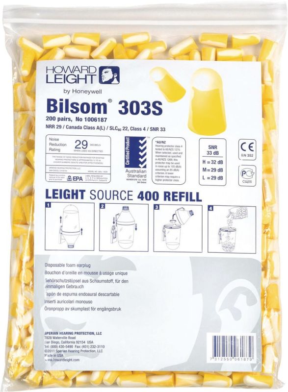 Bilsom 303S EN 352-2 SNR 33 dB Gehörschutzstöpsel
