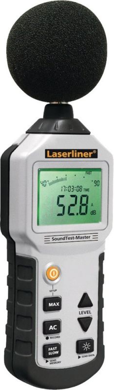 LASERLINER SoundTest Master mit intergriertem Langzeitspeicher Geräuschpegel-Messgerät