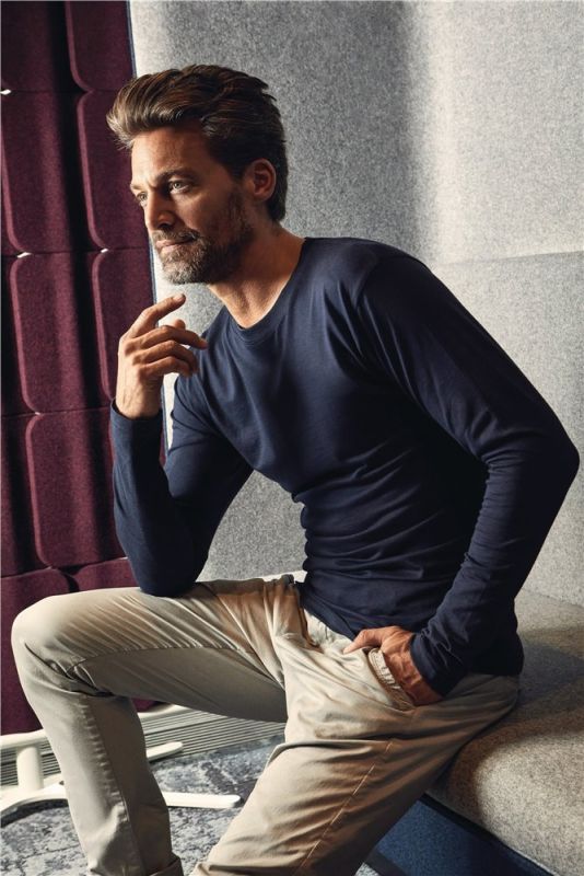 PROMODORO Men’s Premium Größe XXL Langarm-T-Shirt