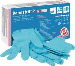 HONEYWELL Dermatril P 743 Größe 8 blau Einweghandschuhe