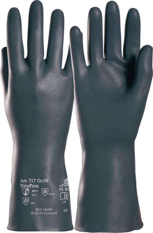 HONEYWELL Nitopren 717 Größe 9 dunkelgrau Chemikalienhandschuhe