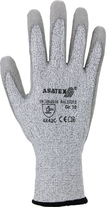 ASATEX  Größe 10 grau/grau Schnittschutzhandschuhe