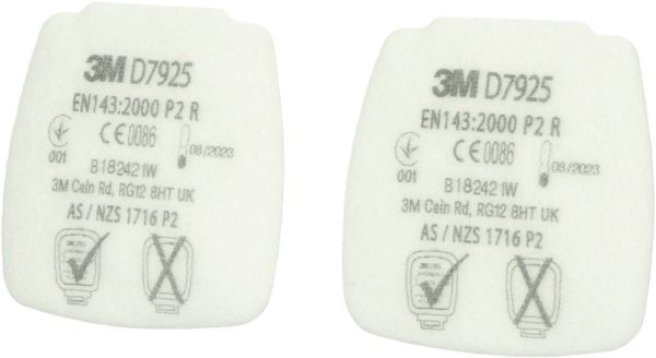 3M D7925 EN143:2000/A1:2006 P2R Feinstaubvliesfilter