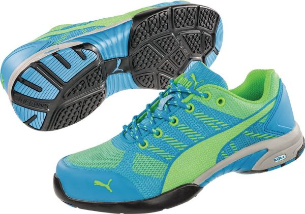 PUMA Knit Blue Wns Low Größe 37 blau/grün Damensicherheitsschuh
