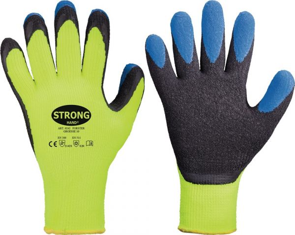 Forster Größe 10 neon-gelb/blau Handschuhe