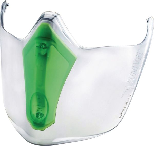 UNIVET 6x3 Polycarbonat Halterung: rauch/grün, Visi Visier