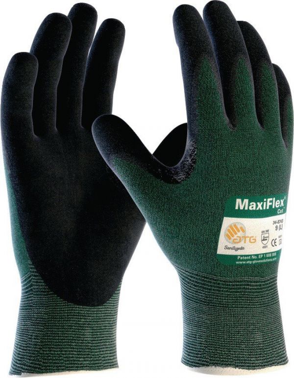 ATG MaxiFlex® Cut™ 34-8743 Größe 7 grün/schwarz Schnittschutzhandschuhe