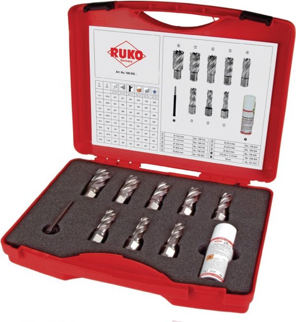 10 teilig  Ø 12-26 mm Kernbohrersatz
