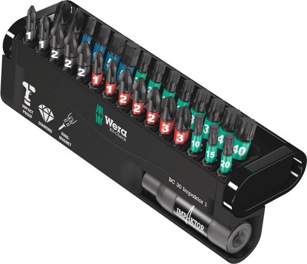 WERA Bit-Check 30 Impaktor 1 30-teilig Bitsortiment
