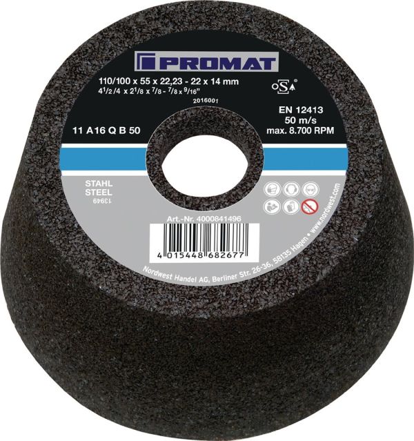 PROMAT A24Q 110/100 mm Schleiftopf