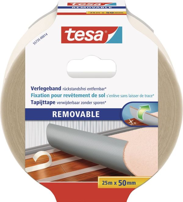 TESA 55735 Länge 25 m Breite 50 mm Doppelseitiges Verlegeband