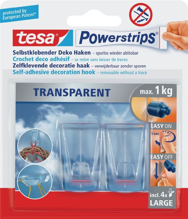 TESA Powerstrips® Haken LARGE 58813 Deko Haken