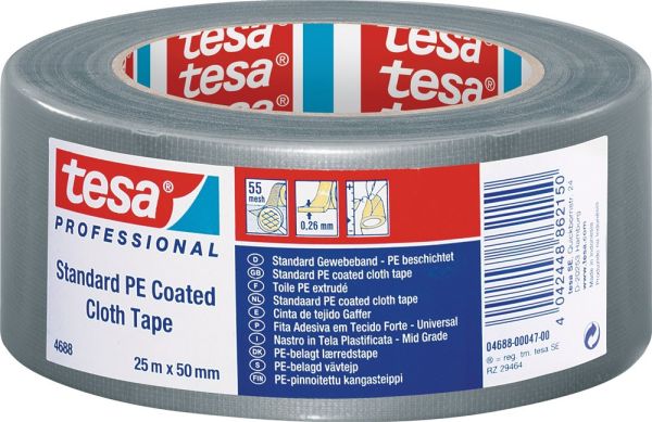 TESA tesaband® Standard 4688 silber-matt Gewebeband