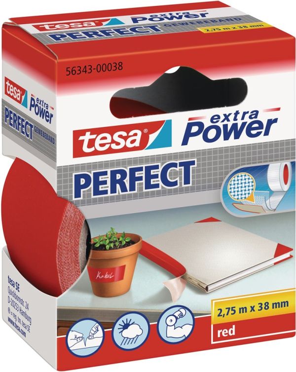 TESA extra Power® 56343 rot Gewebeband