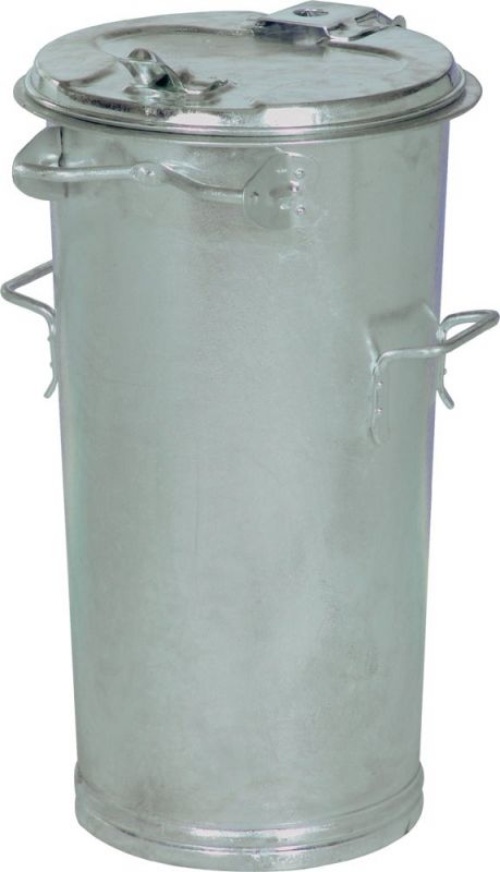 50 l Stahlblech feuerverzinkt Mülleimer