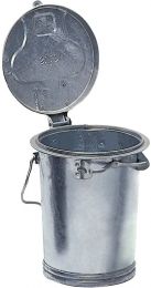 35 l Stahlblech feuerverzinkt Mülleimer