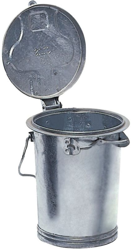 35 l Stahlblech feuerverzinkt Mülleimer