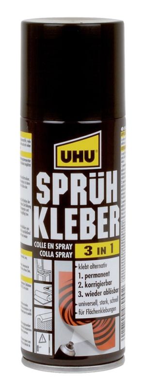 UHU 3 in 1 leicht gelblich Sprühkleber