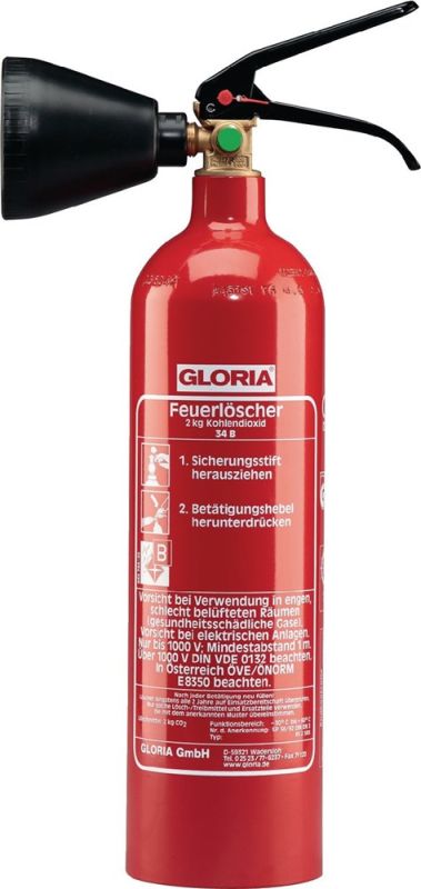 GLORIA  2 kg Kohlendioxidfeuerlöscher