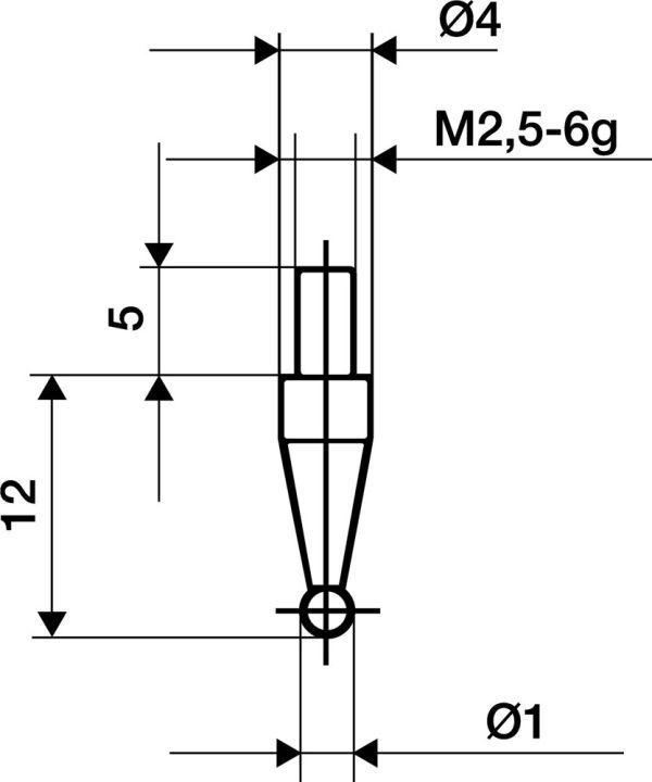 Ø 3 mm Kugel Messeinsatz