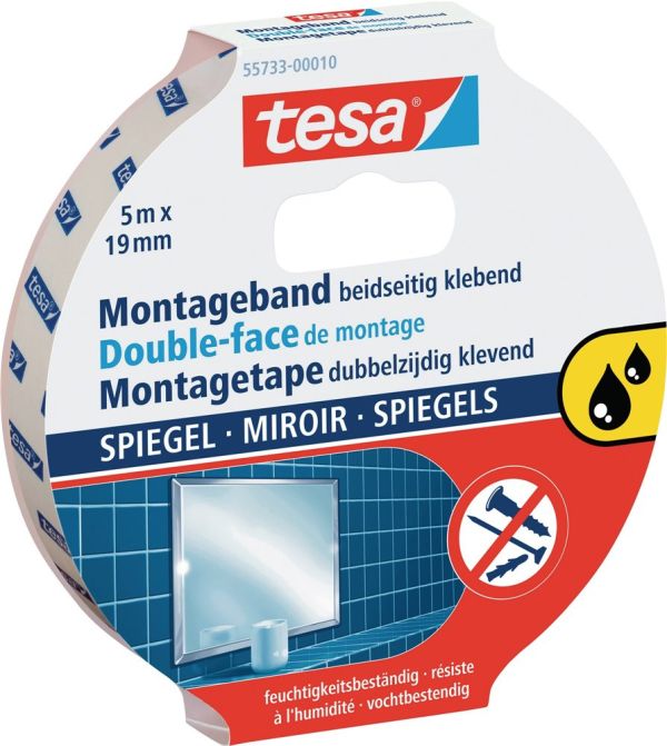 TESA Powerbond® 55733 Länge 5 m Breite 19 mm Spiegel-/Montageband