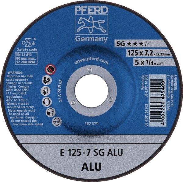 PFERD SG ALU D125xS7.2mm Schruppscheibe