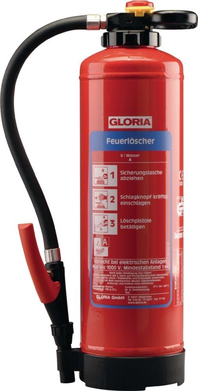 GLORIA  9 kg wiederaufladbar Wasserfeuerlöscher