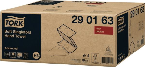 TORK 2-lagig. Dekorprägung weiß Handtücher