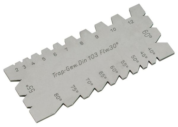 Trapez-. Whitworth- und Metrischgewinde Dreh-/Gewindestahllehre