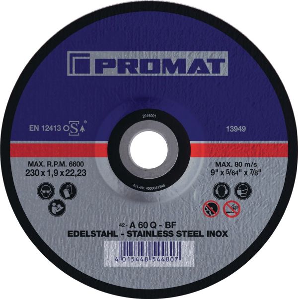 PROMAT INOX D180x1.5mm gekröpft Trennscheibe