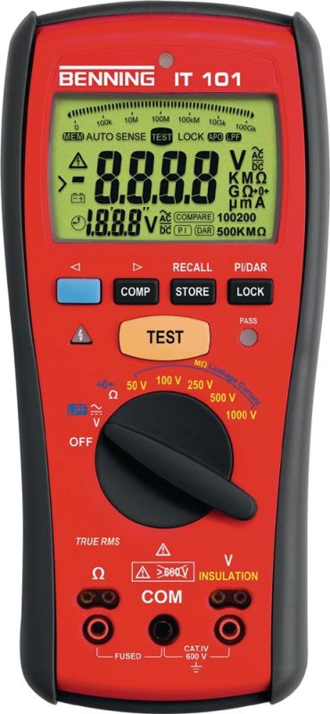 BENNING IT 101 0.1 V-600 V AC/DC V Isolations-/Widerstandsmessgerät