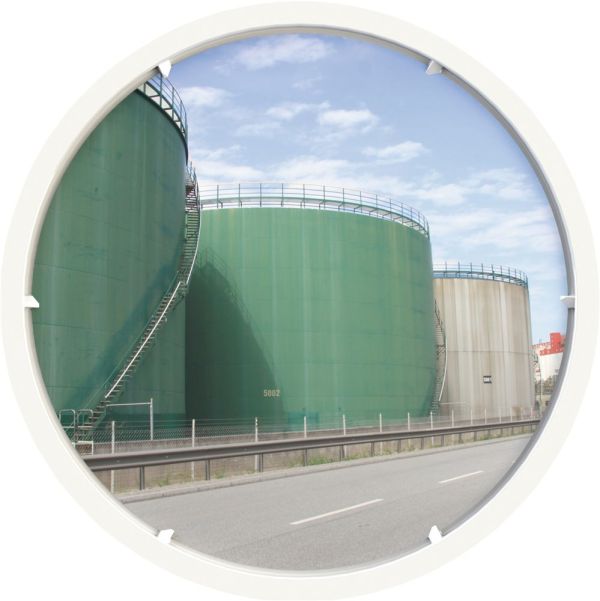 D.600 mm Kunststoff. weiß Verkehrsspiegel