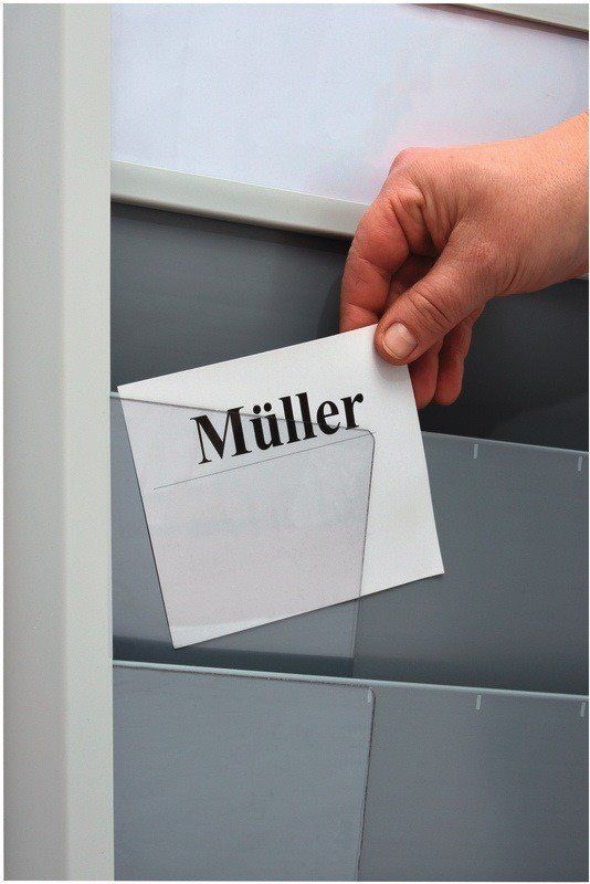 für Namensschilder Beschriftgungskarte