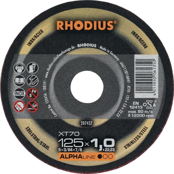 RHODIUS XT70 D115x1mm gerade Trennscheibe