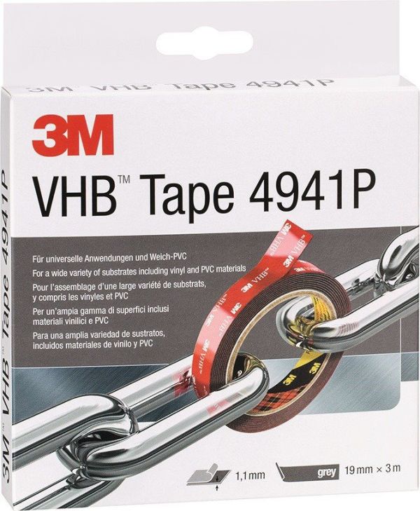 3M VHB Tape 4941P Länge 3 m Breite 19 mm Montageband